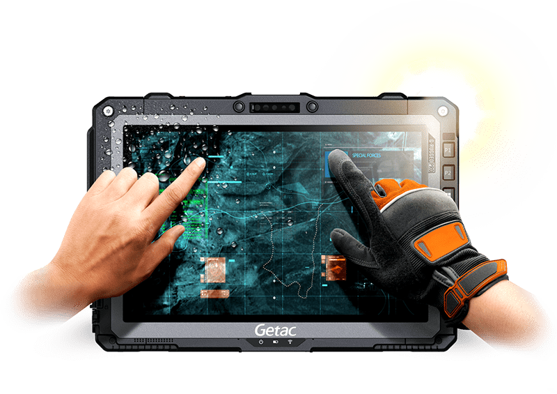 Getac rugged tablet with barcode scanner