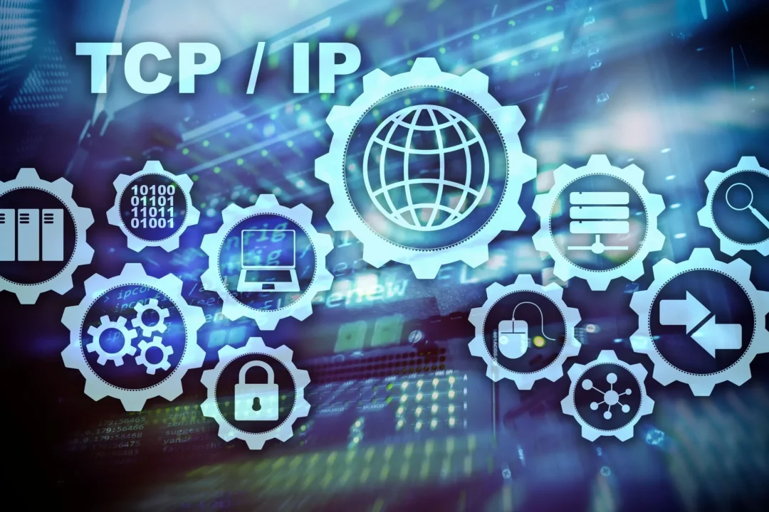 IP telephony and TCP/IP network concept